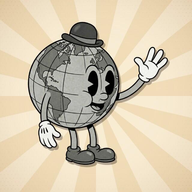 The Escape Plan globe mascot logo