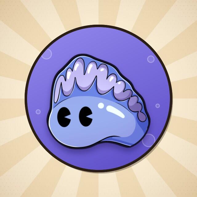 Physalia jellyfish mascot logo