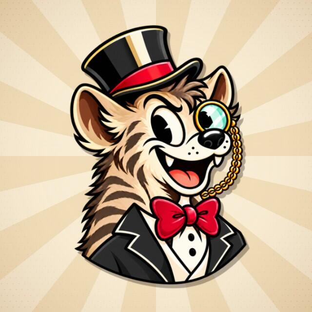 The Fancy Snarks hyena mascot logo